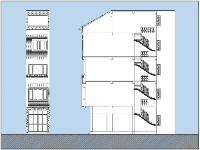 File Autocad bản vẽ thiết kế nhà phố kiến trúc hiện đại 5 tầng 3.2x11.5m mặt tiền