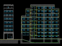 File autocad bản vẽ tòa văn phòng 10 tầng nổi, 1 hầm 8x30.4m