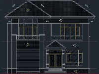 File Autocad Biệt thự 2 tầng 11.92x17.42m