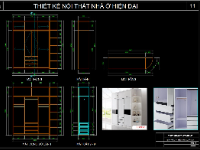 File autocad bổ kỹ thuật nội thất chi tiết nhà ở hiện đại