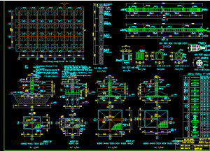 File autocad đồ án móng cọc bê tông cốt thép