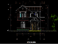 File autocad kiến trúc Biệt thự mái Thái 2 tầng 10.52x12.84m