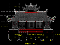 File autocad Kiến trúc chùa Phương Hoa 