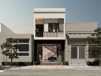 File autocad kiến trúc, kết cấu, điện nước phối cảnh ngoại thất Nhà phố 2 kích thước 5x20m