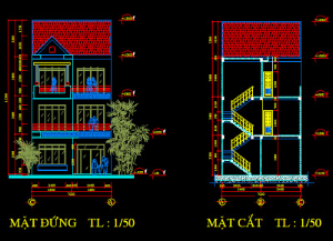 Mẫu nhà,thiết kế nhà phố,bản vẽ nhà phố,nhà nghỉ mini