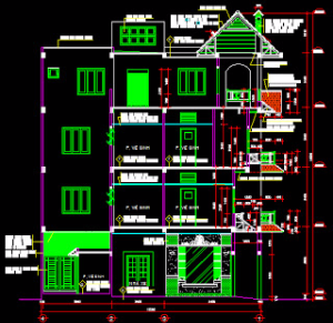 File autocad mẫu nhà phố kiến trúc đẹp