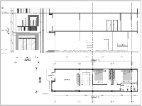 File autocad mẫu thiết kế nhà phố 2 tầng kiến trúc hiện đại 4.5x15.5m 