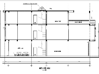 File autocad mẫu thiết kế nhà phố kiến trúc hiện đại 3 tầng 4x19m mặt tiền