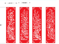 File autocad mẫu tứ quý CNC đẹp mắt