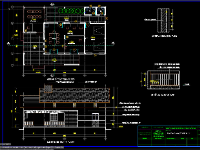 File autocad Nhà làm việc trạm kiểm lâm 1 tầng 16.2x11.5m