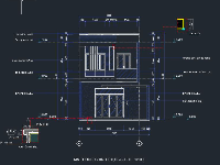 File autocad Nhà phố 2 tầng kích thước 7x18.42m (Full Kiến trúc, điện, nước)