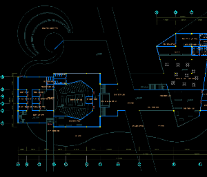 File Autocad nhà văn hóa Thanh Niên