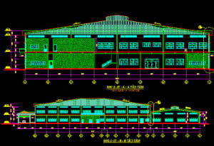 File cad,thiết kế nhà xưởng,bản vẽ nhà khung thép