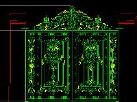 File autocad thiết kế Cổng biệt thự 2 cánh CNC