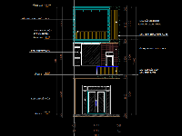 File autocad thiết kế kiến trúc + kết cấu Nhà phố 3 tầng 5x17.5m