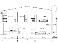 File autocad thiết kế kiến trúc nhà ống 2 tầng mái tôn 4x14.4m mặt tiền