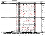 File Autocad thiết kế kiến trúc tòa nhà văn phòng 1 tầng hầm 12 tầng nổi 33x41m