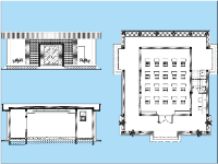 File autocad thiết kế nhà cầu nguyện 1 tầng nhà cấp 4 kích thước 10x10m