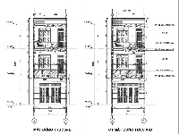 File autocad thiết kế Nhà phố 2.5 tầng kích thước 4.5x32m