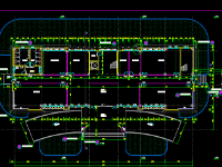 File autocad thiết kế nhà văn phòng 4 tầng kích thước 46x20m 