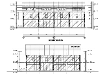 File autocad thiết kế Showroom 3 tầng kết cấu khung thép tiền chế 28x32m