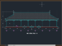 File autocad Triển khai chi tiết Kiến trúc Nhà rường 9.26x20.34m