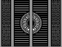 File bản vẽ cắt cnc cổng 4 cánh trống đồng bông tuyết