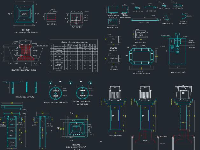 File bản vẽ TBA 630Kv hệ cột ( đầy đủ cấu tạo chi tiết móng, mặt bích, bản hạ thế ...)
