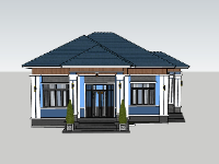 biệt thự 1 tầng,biệt thự sketchup,sketchup biệt thự,sketchup biệt thự 1 tầng