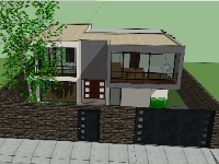 File sketchup biệt thự 3 tầng,biệt thự sketchup,sketchup biệt thự,su biệt thự 2 tầng