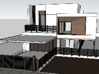 sketchup biệt thự 2 tầng,File sketchup biệt thự 2 tầng,model biệt thự sketchup,biệt thự 2 tầng