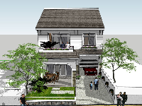 biệt thự sketchup,sketchup biệt thự,sketchup biệt thự 2 tầng,File sketchup biệt thự 2 tầng