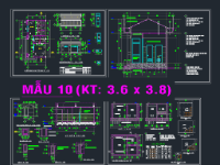 File cad 10 mẫu nhà vệ sinh công cộng - WC công cộng