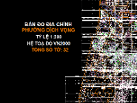 File Cad Bản đồ địa chính phường Dịch Vọng, Cầu Giấy, tỷ lệ 1:200 - Hệ tọa độ VN2000