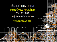 File Cad Bản đồ địa chính phường Hạ Đình,Bản đồ địa chính phường Hạ Đình - VN2000,Bản đồ giải thửa phường Hạ Đình - VN2000,Quy hoạch phường Hạ Đình - VN2000,phường Hạ Đình - VN2000