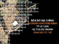 File Cad Bản đồ địa chính phường Khương Đình,Bản đồ địa chính phường Khương Đình - VN2000,Bản đồ giải thửa phường Khương Đình - VN2000,Quy hoạch phường Khương Đình - VN2000,phường Khương Đình - VN2000