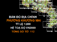 File Cad Bản đồ địa chính phường Khương Mai,Bản đồ địa chính phường Khương Mai - VN2000,Bản đồ giải thửa phường Khương Mai - VN2000,Quy hoạch phường Khương Mai - VN2000,phường Khương Mai - VN2000