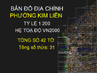 File Cad Bản đồ địa chính phường Kim Liên,Phường Kim Liên - VN2000,bản đồ địa chính hà nội,bản đồ hà nội,quy hoạch hà nội