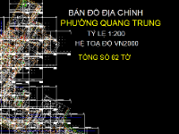 File Cad Bản đồ địa chính phường Quang Trung, quận Đống Đa, tỷ lệ 1:200 chuẩn theo Hệ tọa độ VN2000
