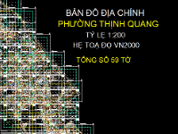 File Cad Bản đồ địa chính phường Thịnh Quang, quận Đống Đa, tỷ lệ 1:200 theo Hệ tọa độ VN2000