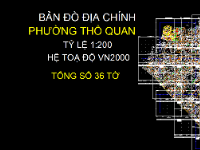 File Cad Bản đồ địa chính phường Thổ Quan, quận Đống Đa, tỷ lệ 1:200 theo Hệ tọa độ VN2000