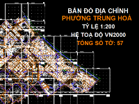 File Cad Bản đồ địa chính phường Trung Hoà, Cầu Giấy, tỷ lệ 1:500 - Hệ tọa độ VN2000