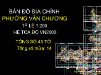 File Cad Bản đồ địa chính phường Văn Chương, quận Đống Đa, tỷ lệ 1:200 