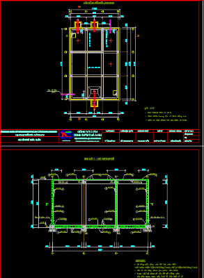 File cad bản vẽ Bể chứa nước sạch 650m³(kiến trúc+kết cấu)