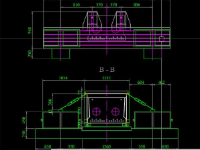 File cad bản vẽ bệ đúc dầm bản rỗng lắp ghép L=15m