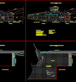 File cad Bản vẽ biện pháp thi công Đê biển + Kè mỏ (Khối Tetrapod)