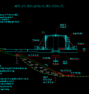 File cad Bản vẽ biện pháp thi công kè Sông hoàn chỉnh và chi tiết