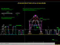 File cad bản vẽ BPTC dầm super T 38.2m