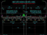 File cad bản vẽ cầu 3 nhịp dầm super T liên tục nhiệt L=128m B=2×11.5m