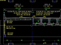 File cad bản vẽ cầu dầm giản đơn L=8×8+7×24.54+1×33+7×24.54+8×8 B=12m Song ngữ